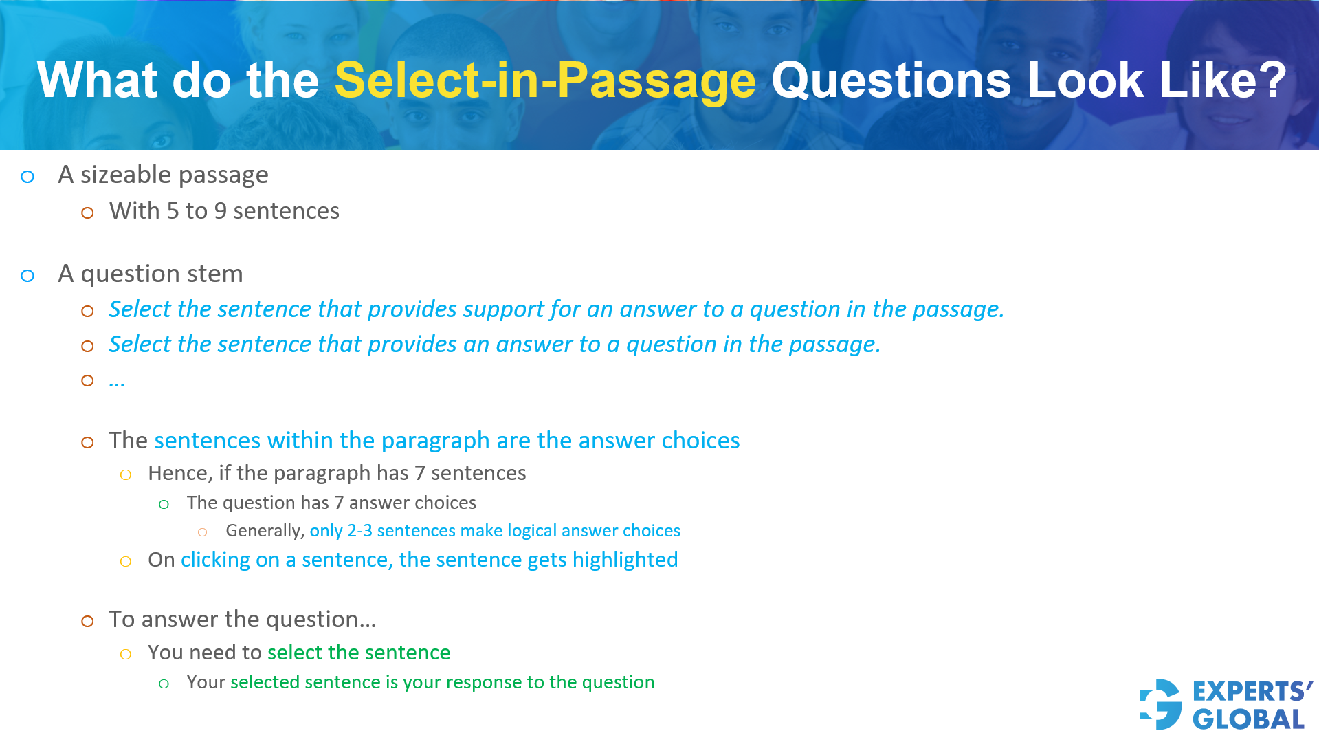 What do the Select-in-passage questions look like