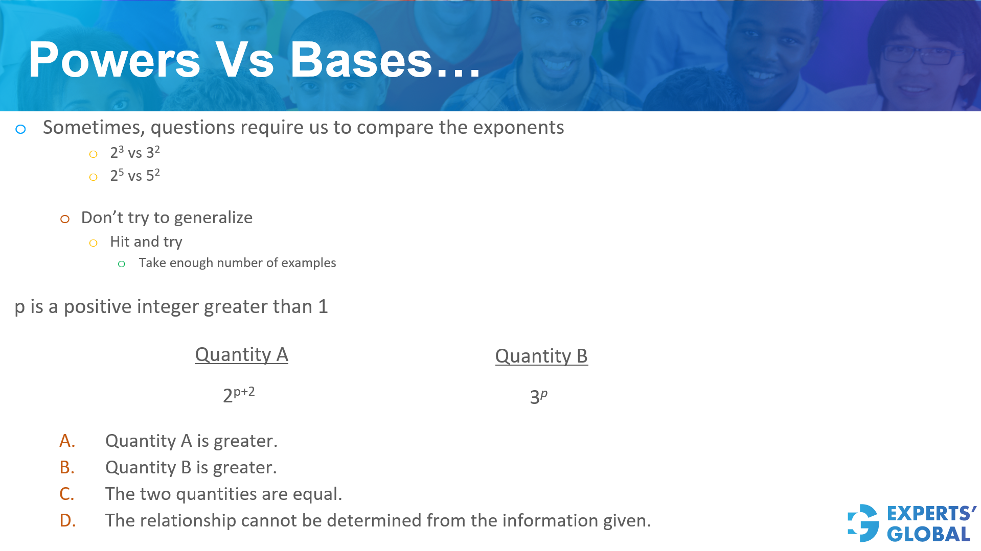 Powers vs bases on GRE Quants