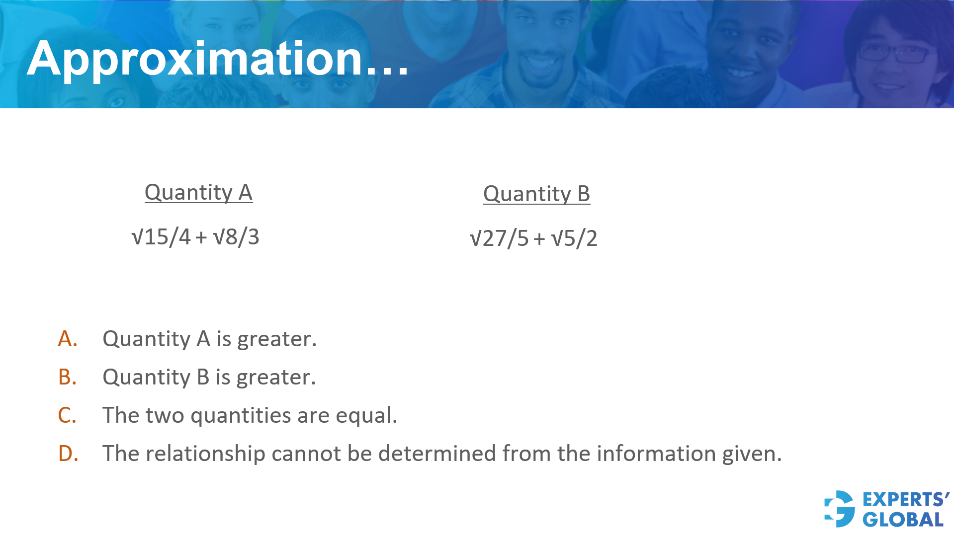 Approximation on GRE Quants