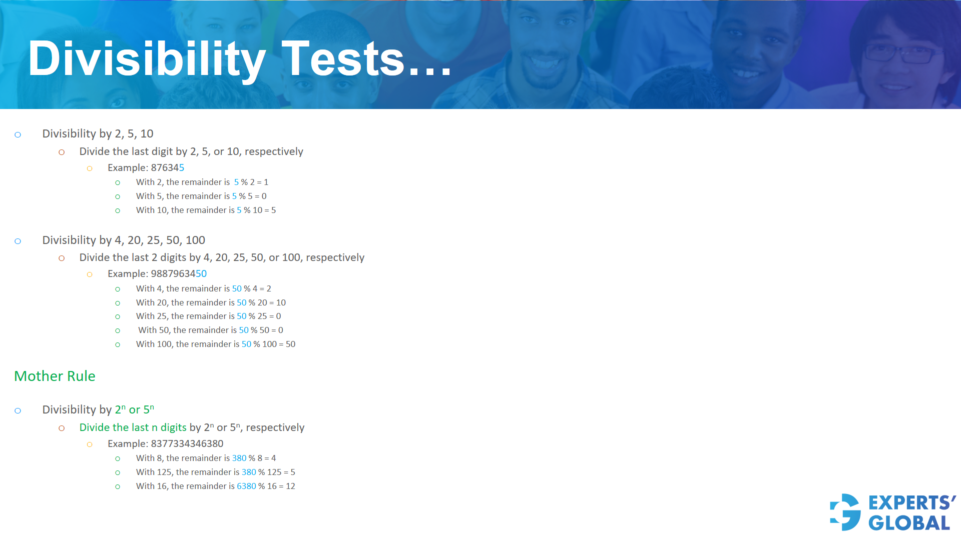 Divisibility tests on GRE Quant