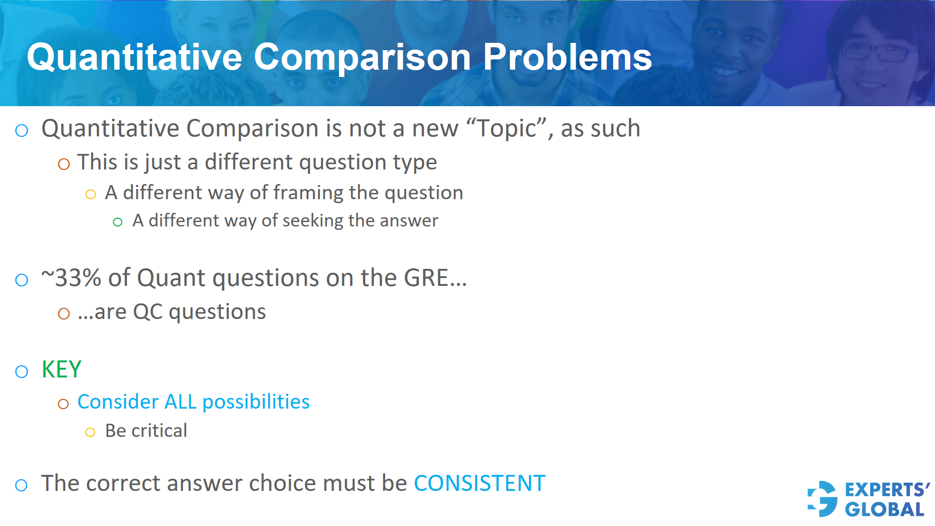 Overview of GRE Quantitative Comparison Problems