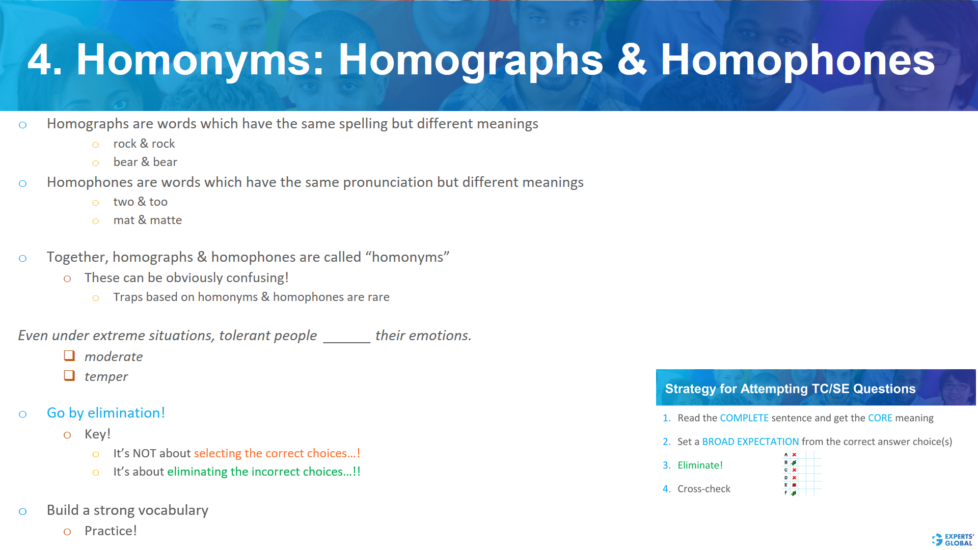 Homonyms: Homographs & Homophones on GRE SE