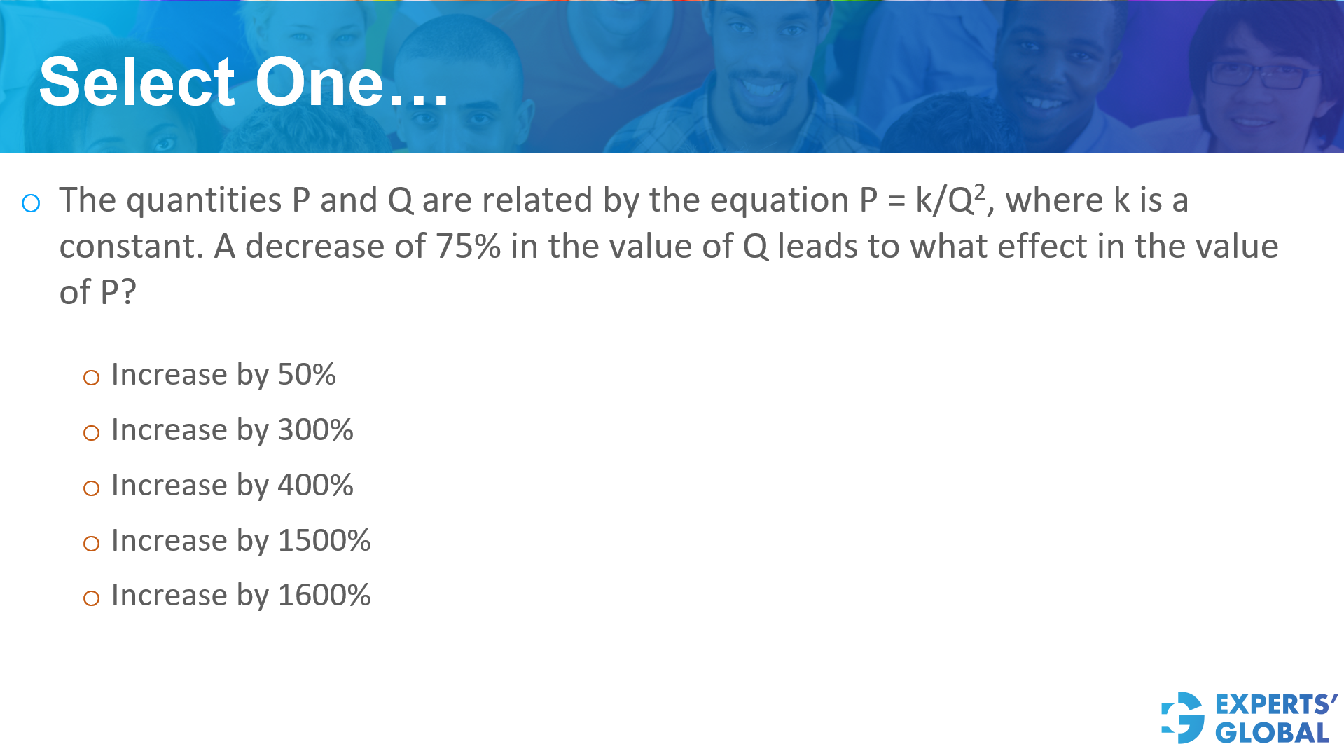 GRE-style practice question 1 – select one