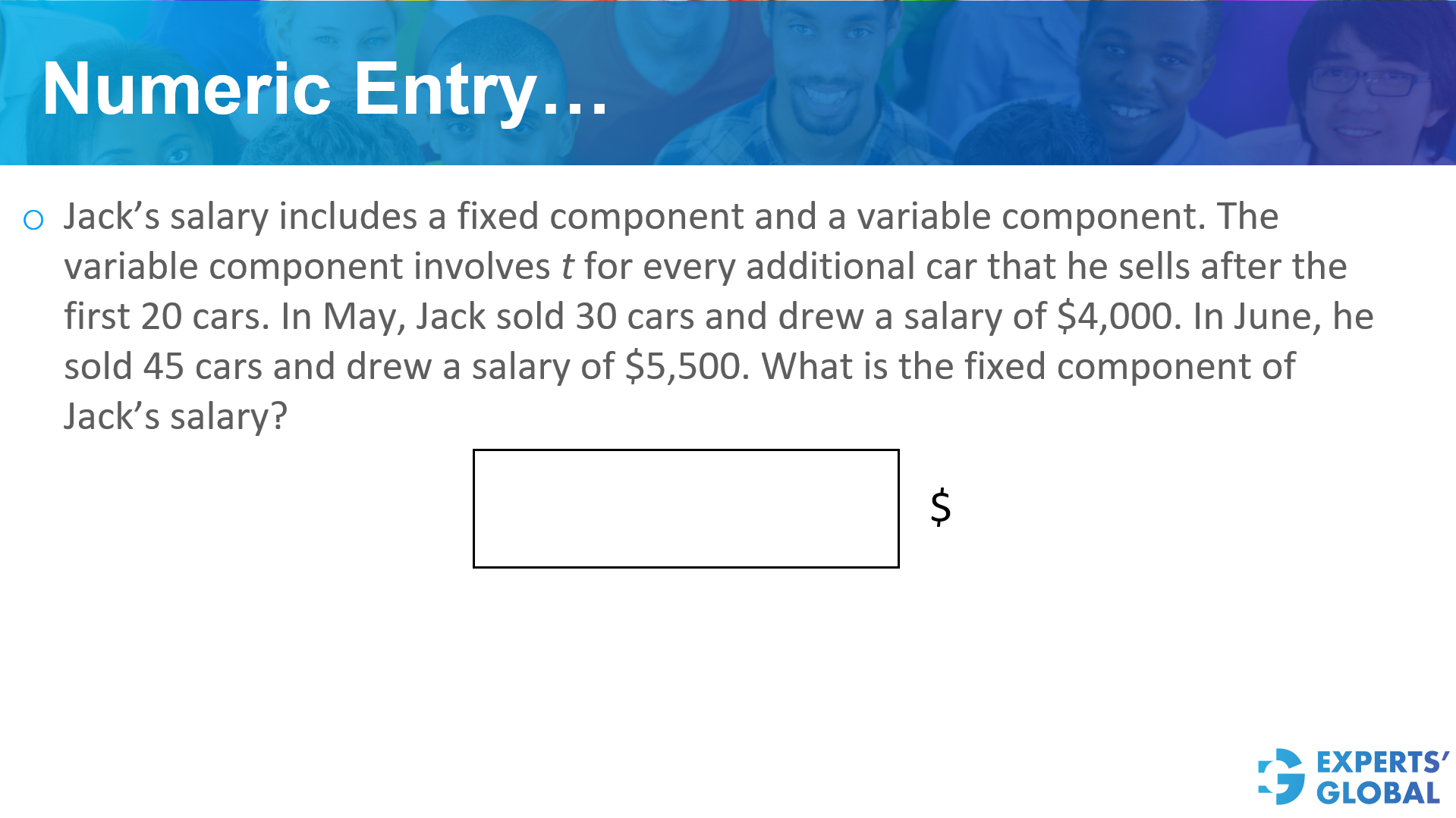 GRE-style practice question 2 – Numeric entry