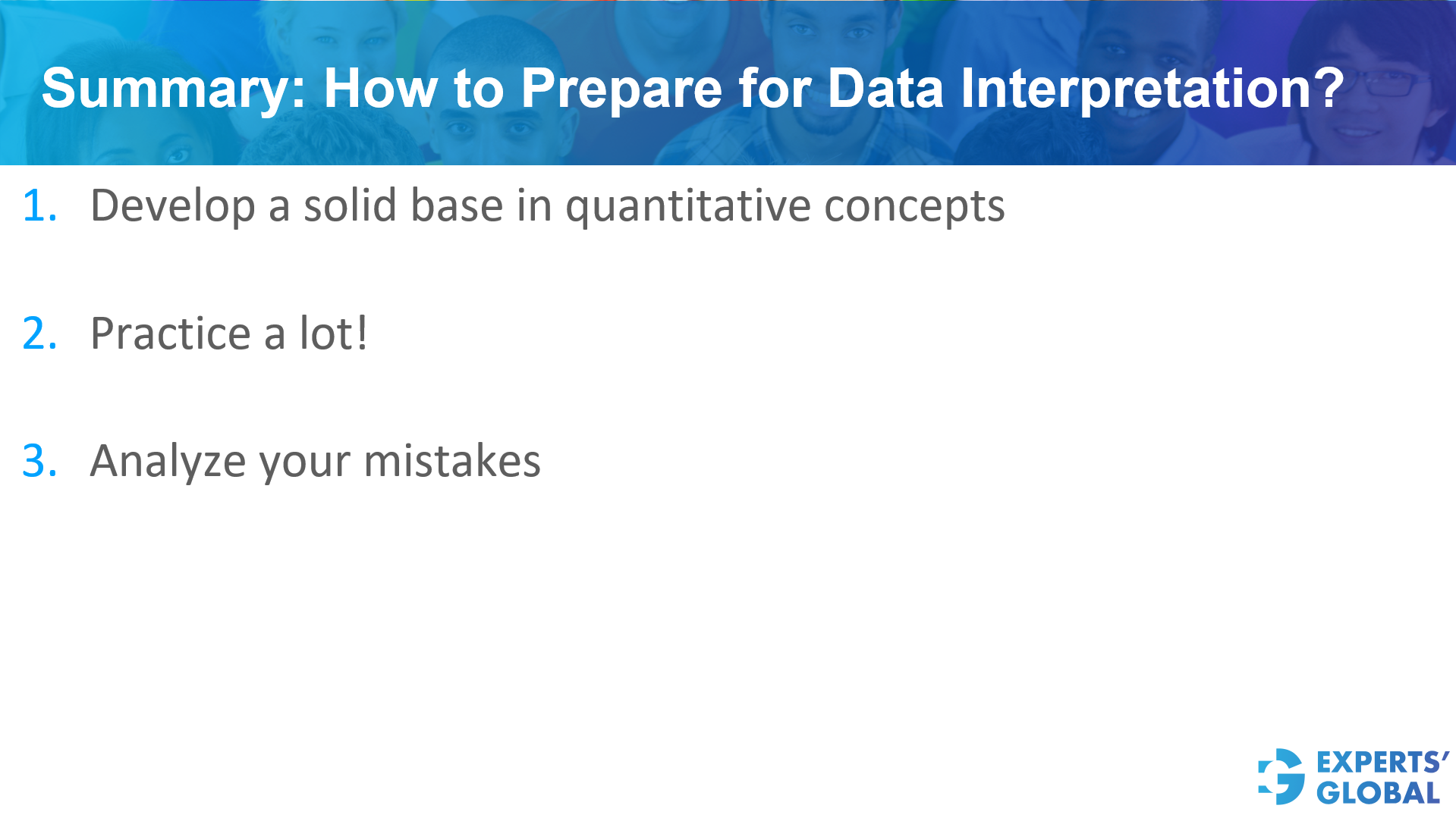 Summary: How to prepare for Data Interpretation