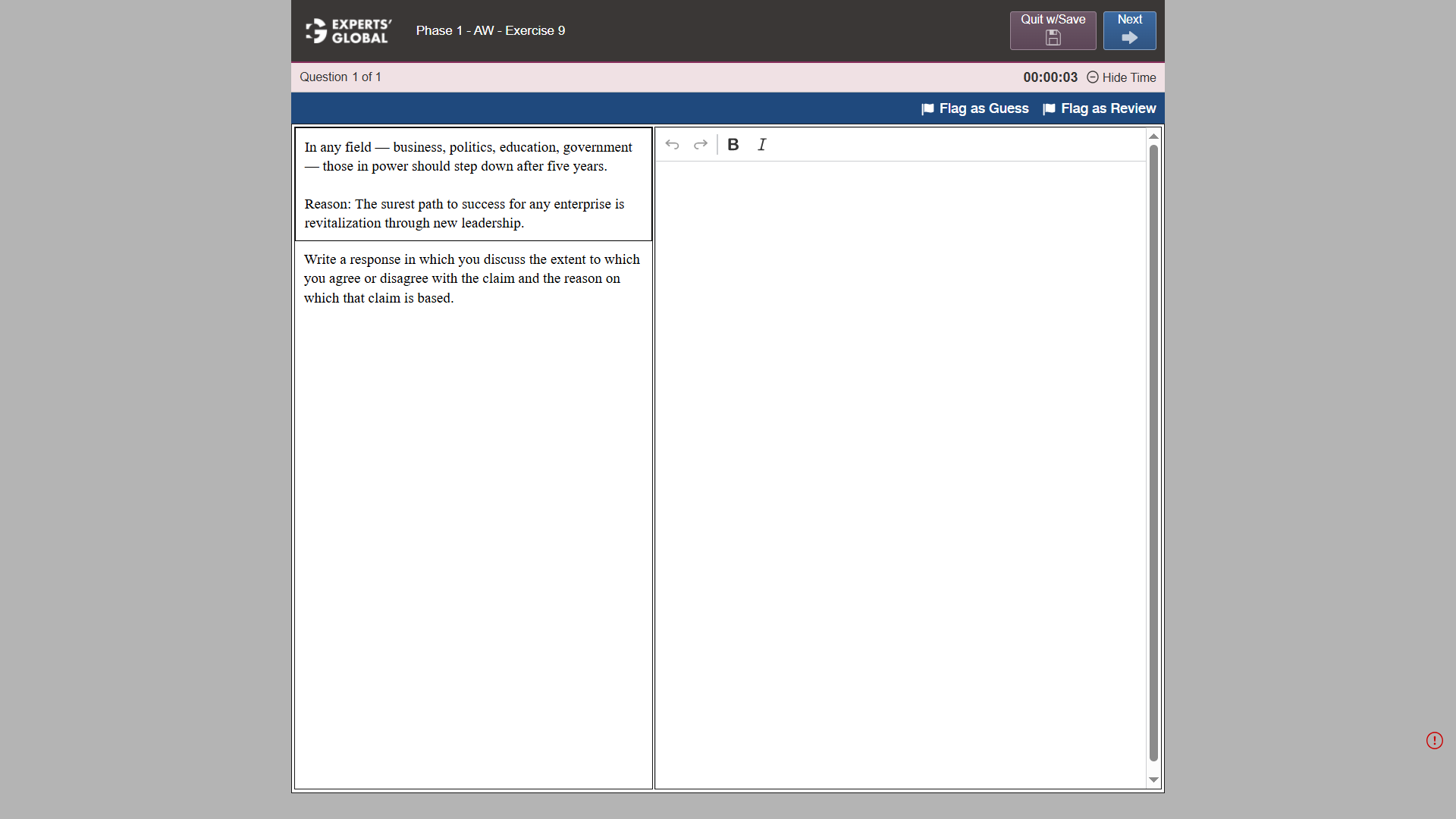 GRE-Style Analytical Writing Practice question 2
