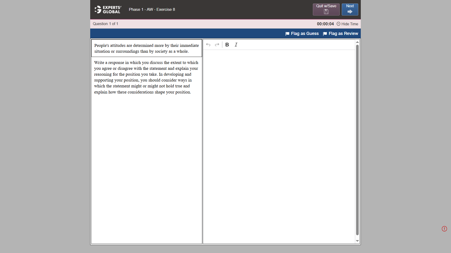 GRE-Style Analytical Writing Practice question 3
