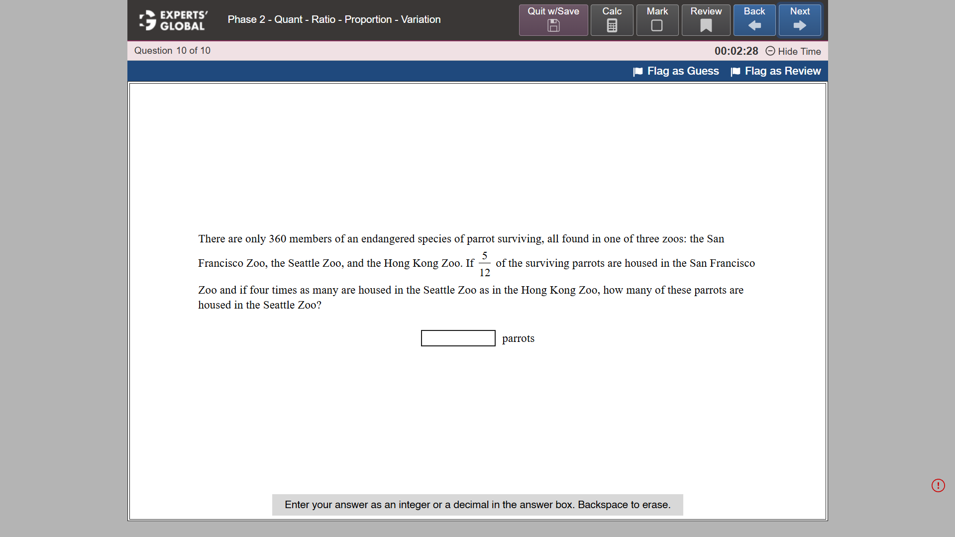 GRE-Style NE Practice Question 5