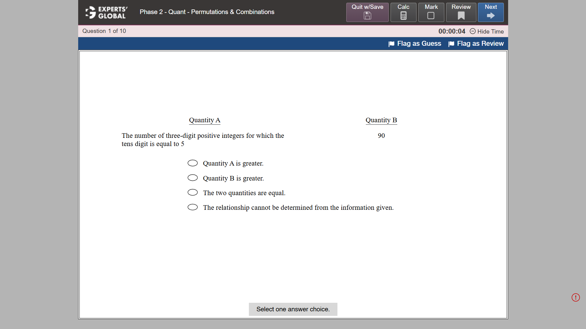 GRE-Style QC Practice Question 10