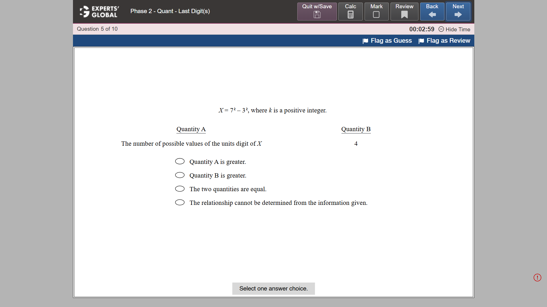 GRE-Style QC Practice Question 3