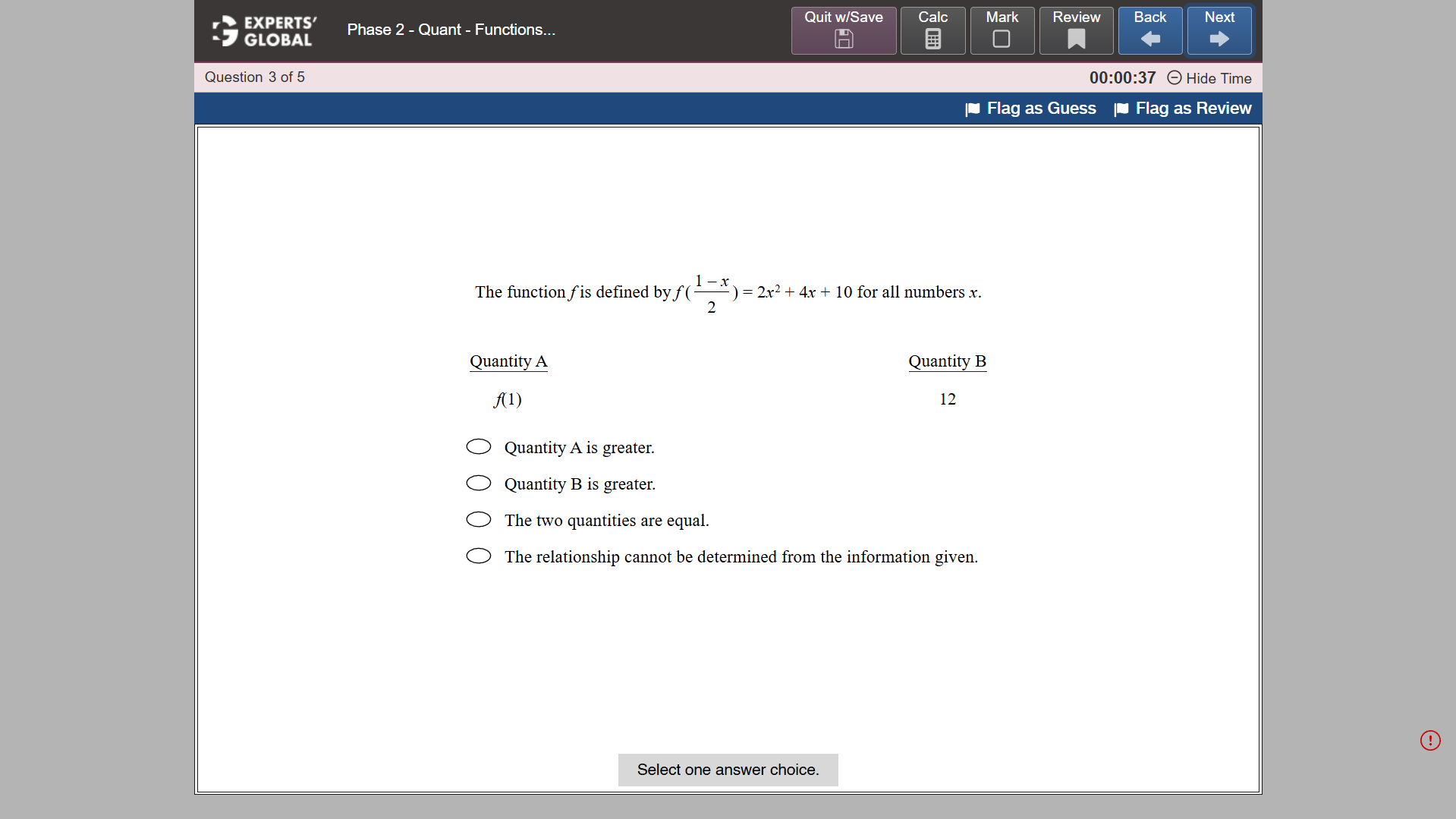 GRE-Style QC Practice Question 4