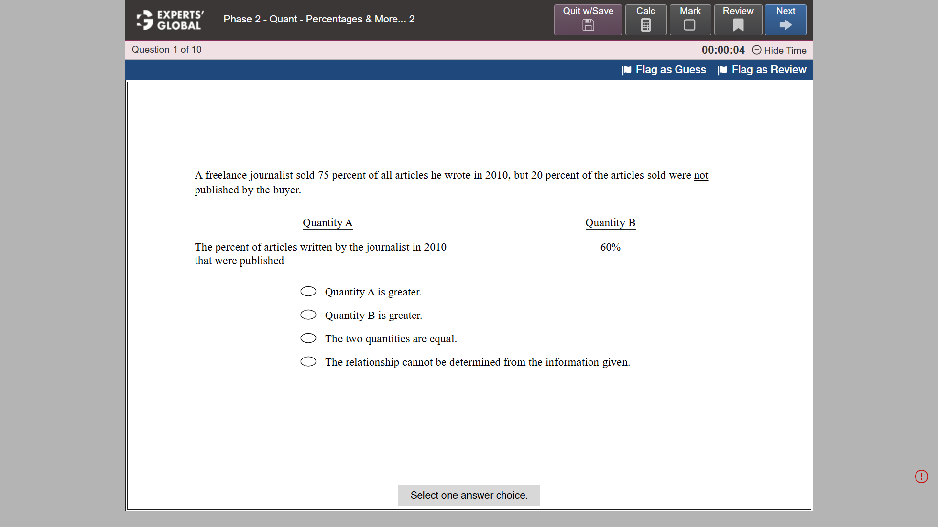 GRE-Style QC Practice Question 7