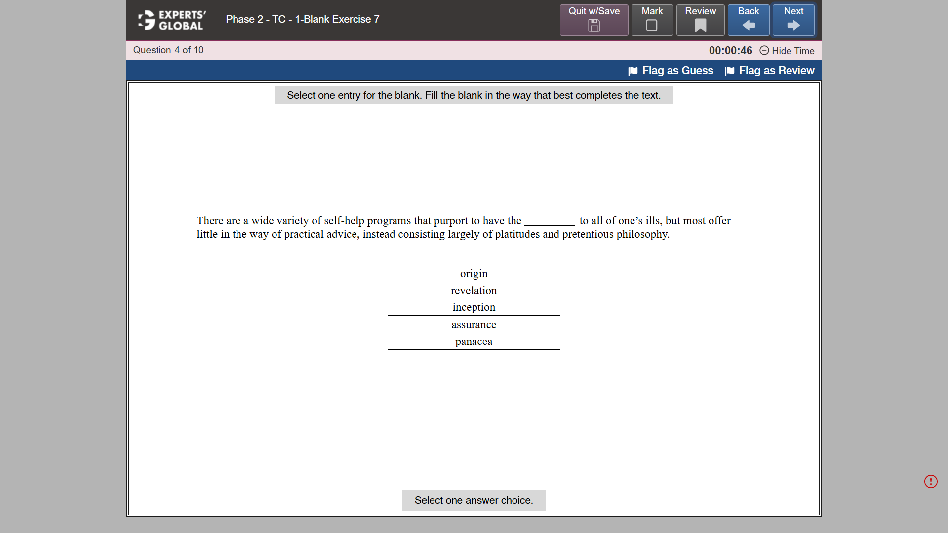 GRE-Style Text Completion Practice question 10