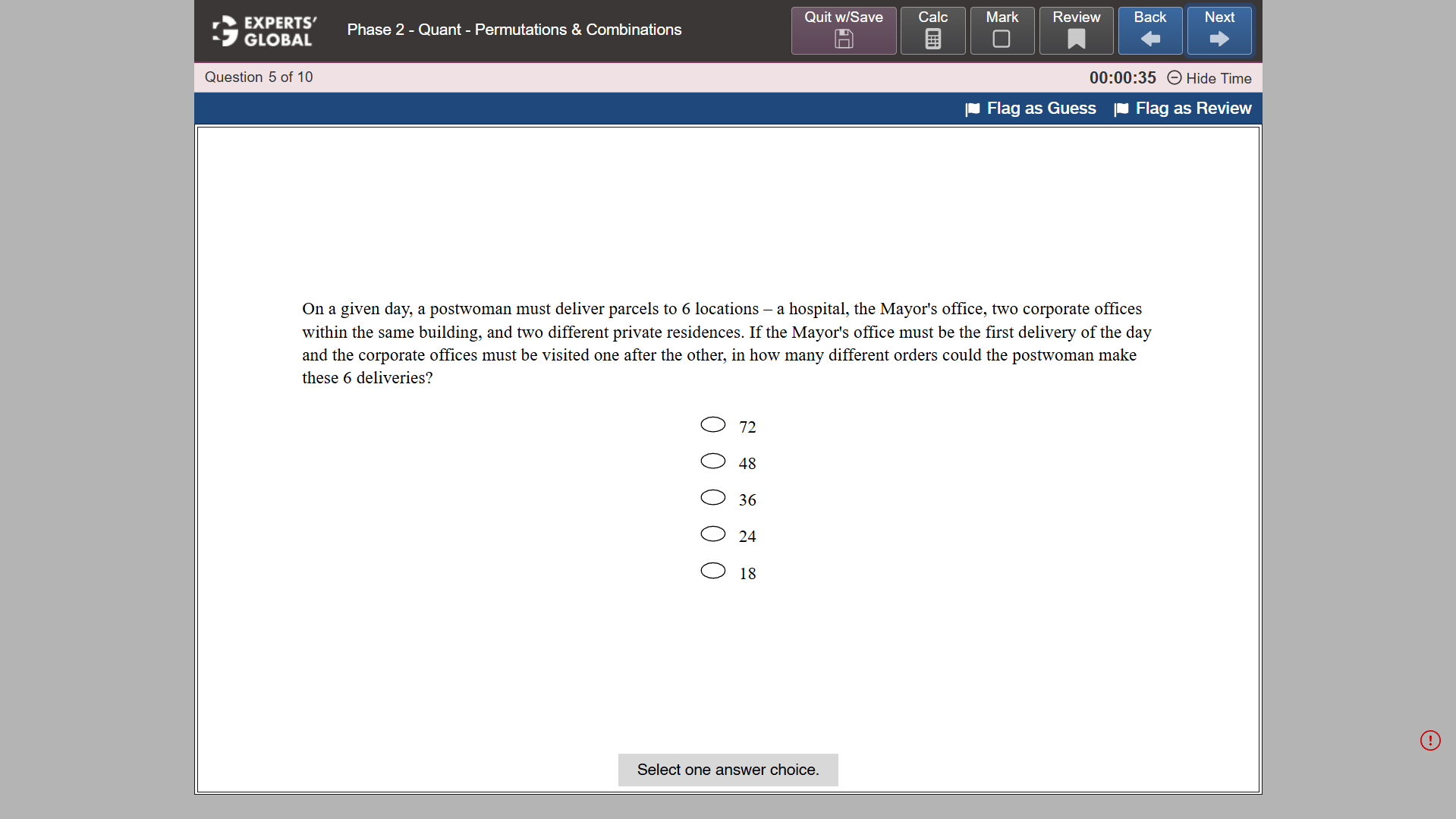 GRE-style Quant practice question 7