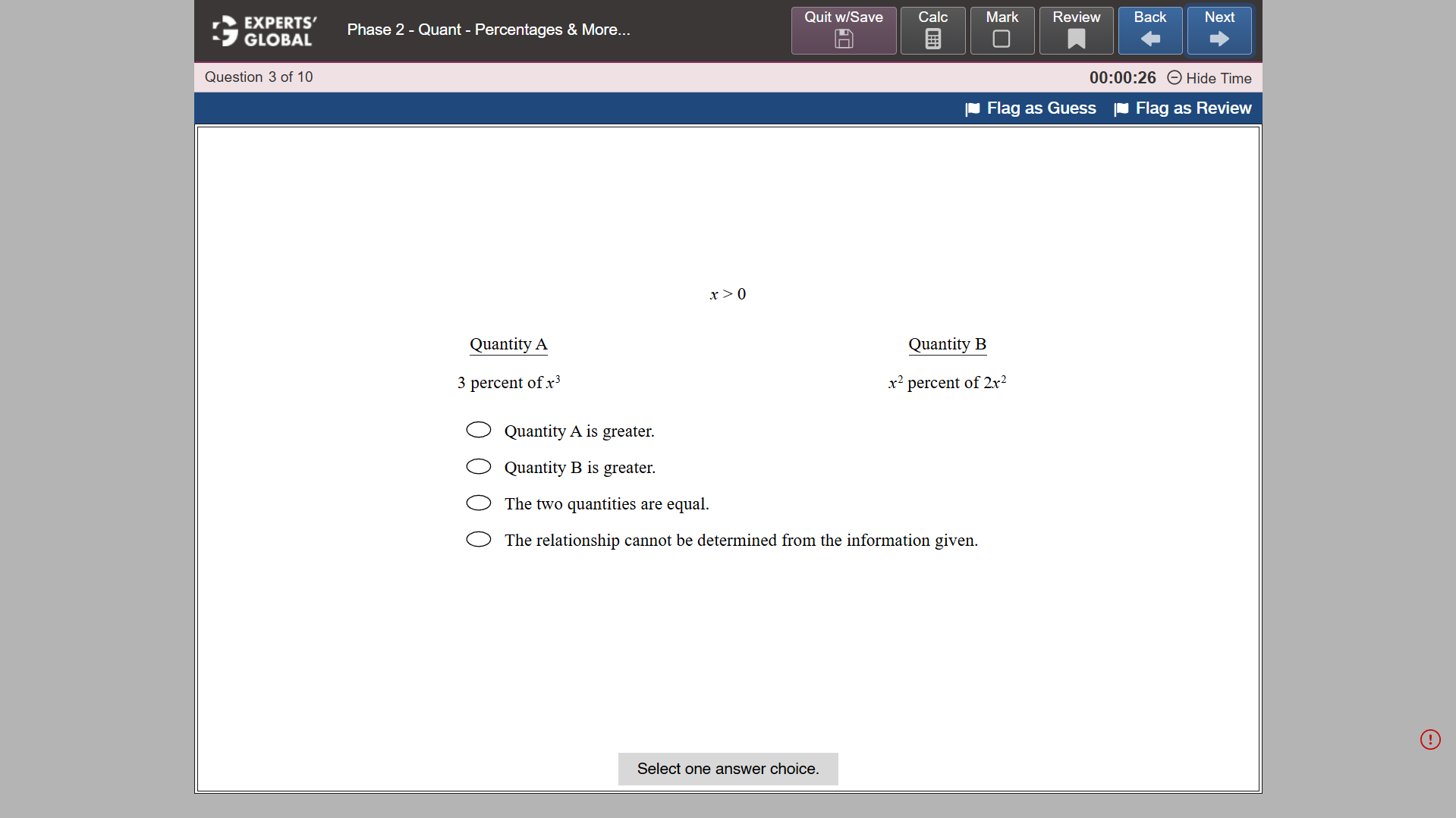 GRE-style Quant practice question 9